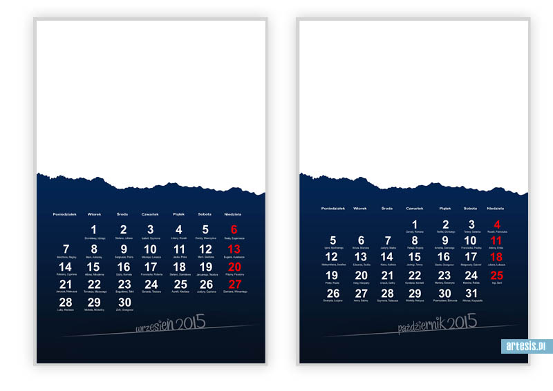 kalendarze 2015 kalendarium fotokalendarz szablon kalendarza kalendaria callendar template