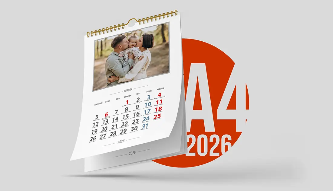 fotokalendarz A4 wzory 2026