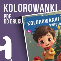 Kolorowanki świąteczne do druku PDF Dla Dzieci święta Mikołaj