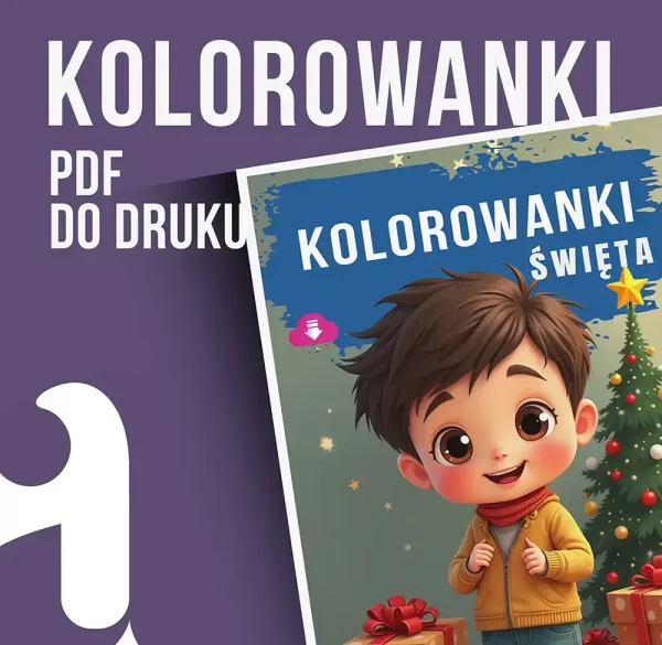 Kolorowanki świąteczne do druku PDF Dla Dzieci święta Mikołaj