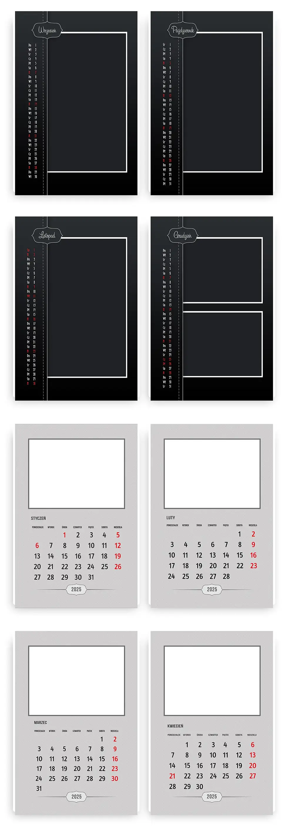 Kalendarz 2025 – Projekty PSD i Wzory do Pobrania
