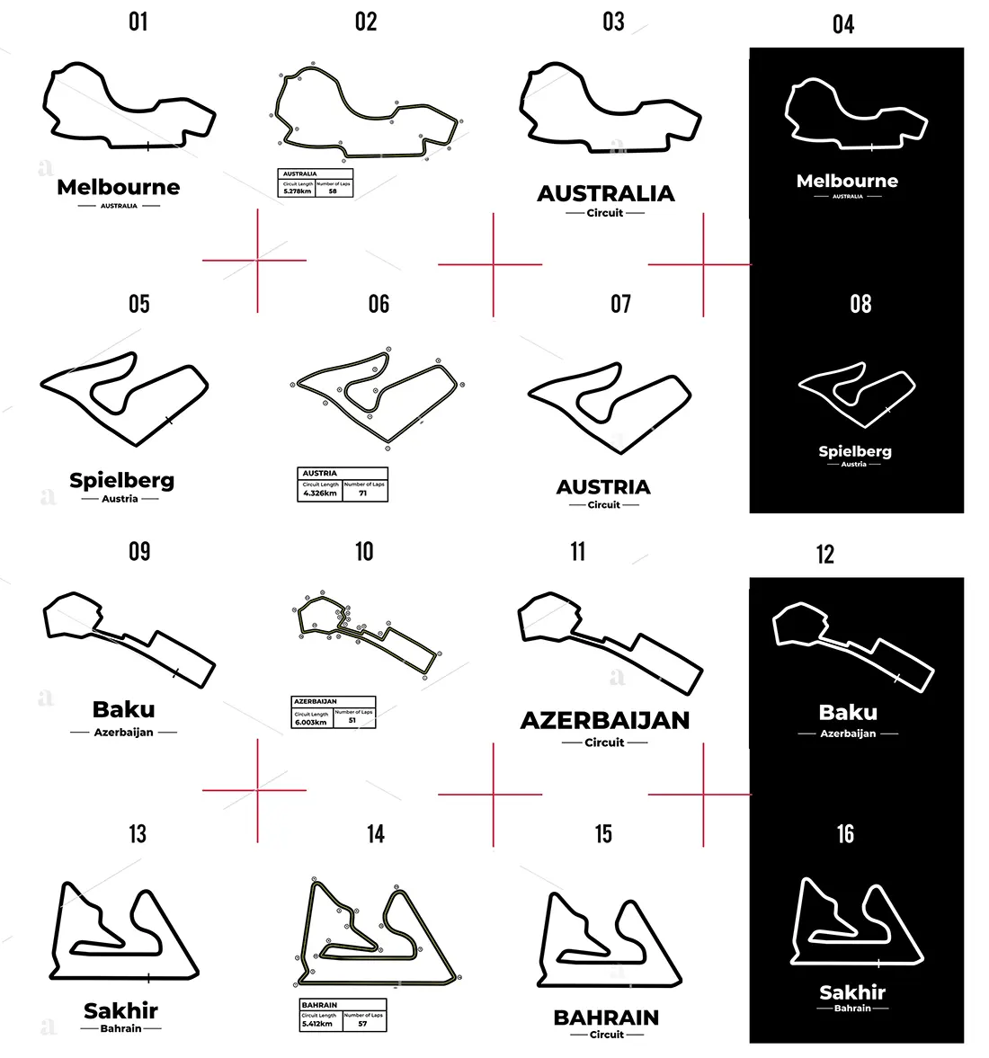 Tory wyścigowe Formuły 1, Projekty F1 2026 SVG