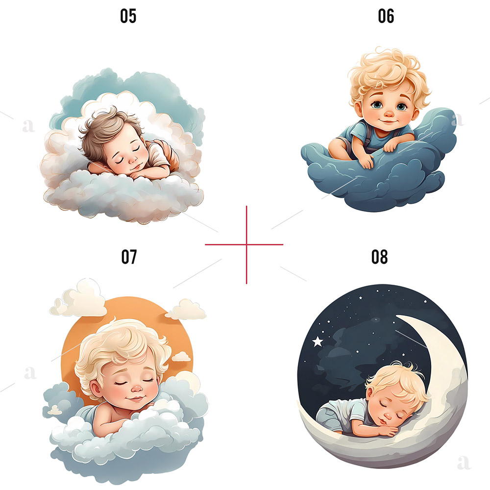 urocze dzieci śpiące na chmurze grafiki png dziecko śpiące na księżycu