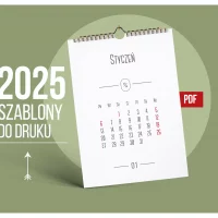 Kalendarz projekty Pdf wydrukuj w domu pusty kalendarz 2025