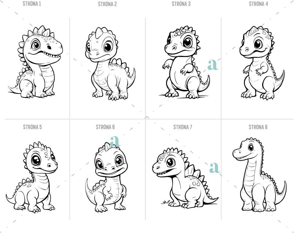 Kreatywna Zabawa dla dzieci Kolorowanka online z Dinozaurami