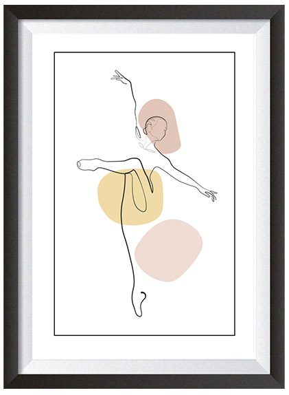 minimalistyczny plakat kobieta ciało taniec kreator online
