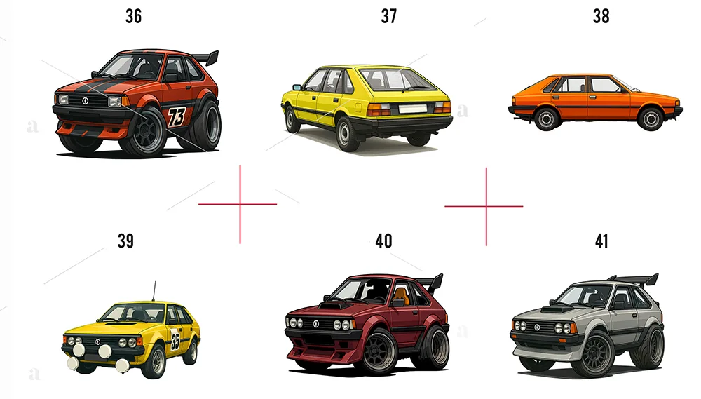 FSO Polonez Klasyk grafiki Grafiki PRL samochody Kliparty Polonez do druku Retro grafiki samochodowe