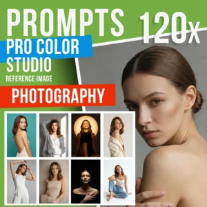 Prompt AI zestaw– Fotografia Portretowa Kolor | 120+ Promptów Nano Banana & ChatGPT