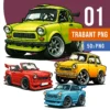 Clipart Trabant PNG – Samochód Pakiet Grafik DDR Auto