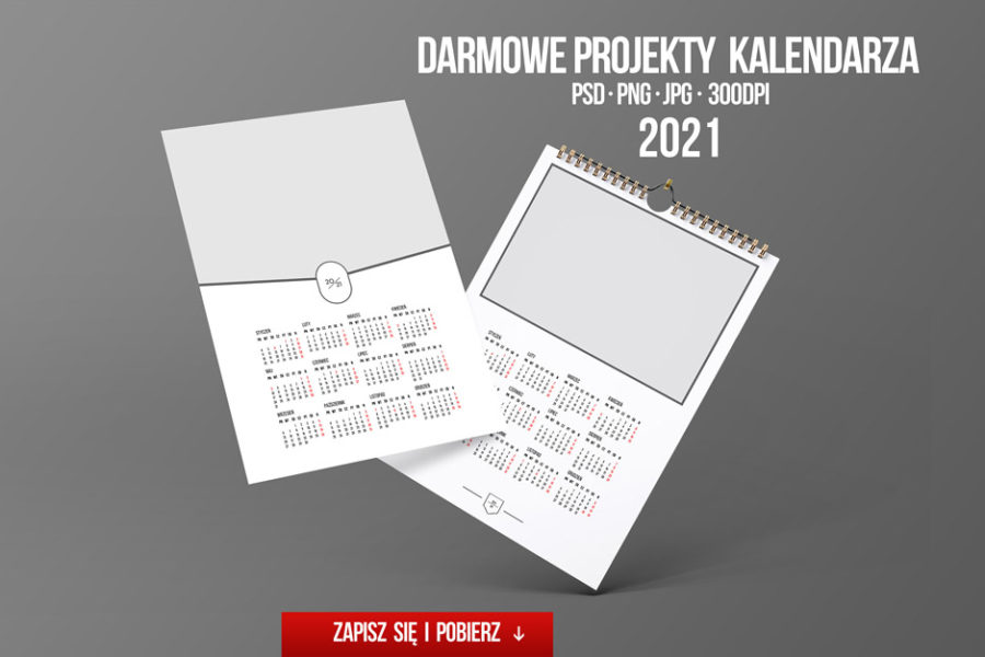 Darmowy foto kalendarz 2021 A4 ze zdjęciem – projekt do pobrania