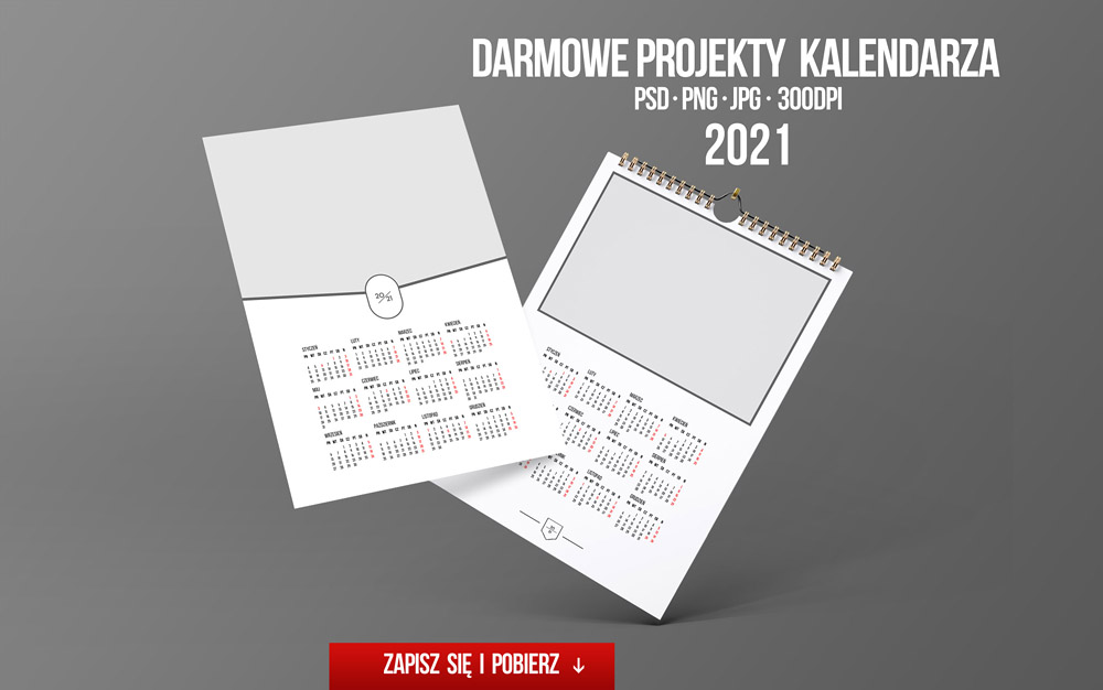 darmowy projek kalendarza 2021 pobierz kalendarz za darmo i projektuj