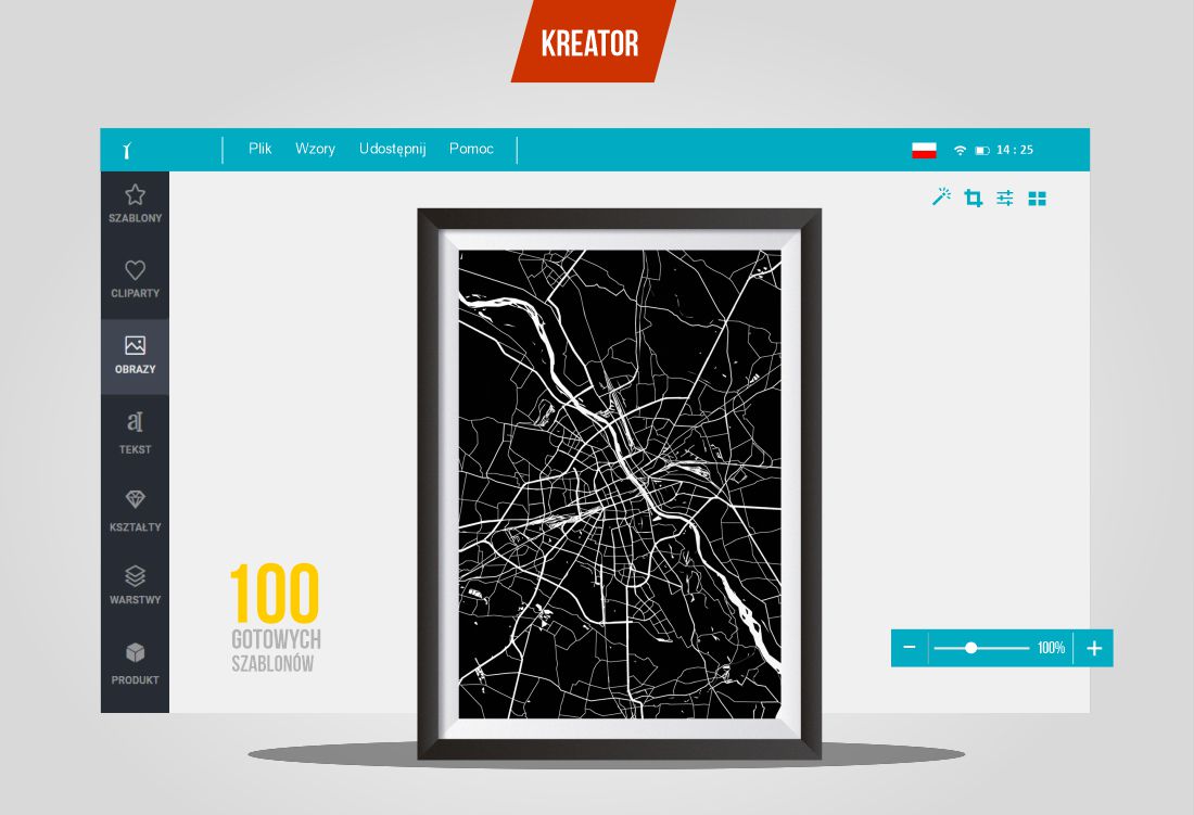 Plakaty miasta polski minimalistyczne mapy kolory kreator online