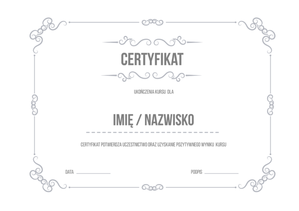 certyfikat dyplom kreator
