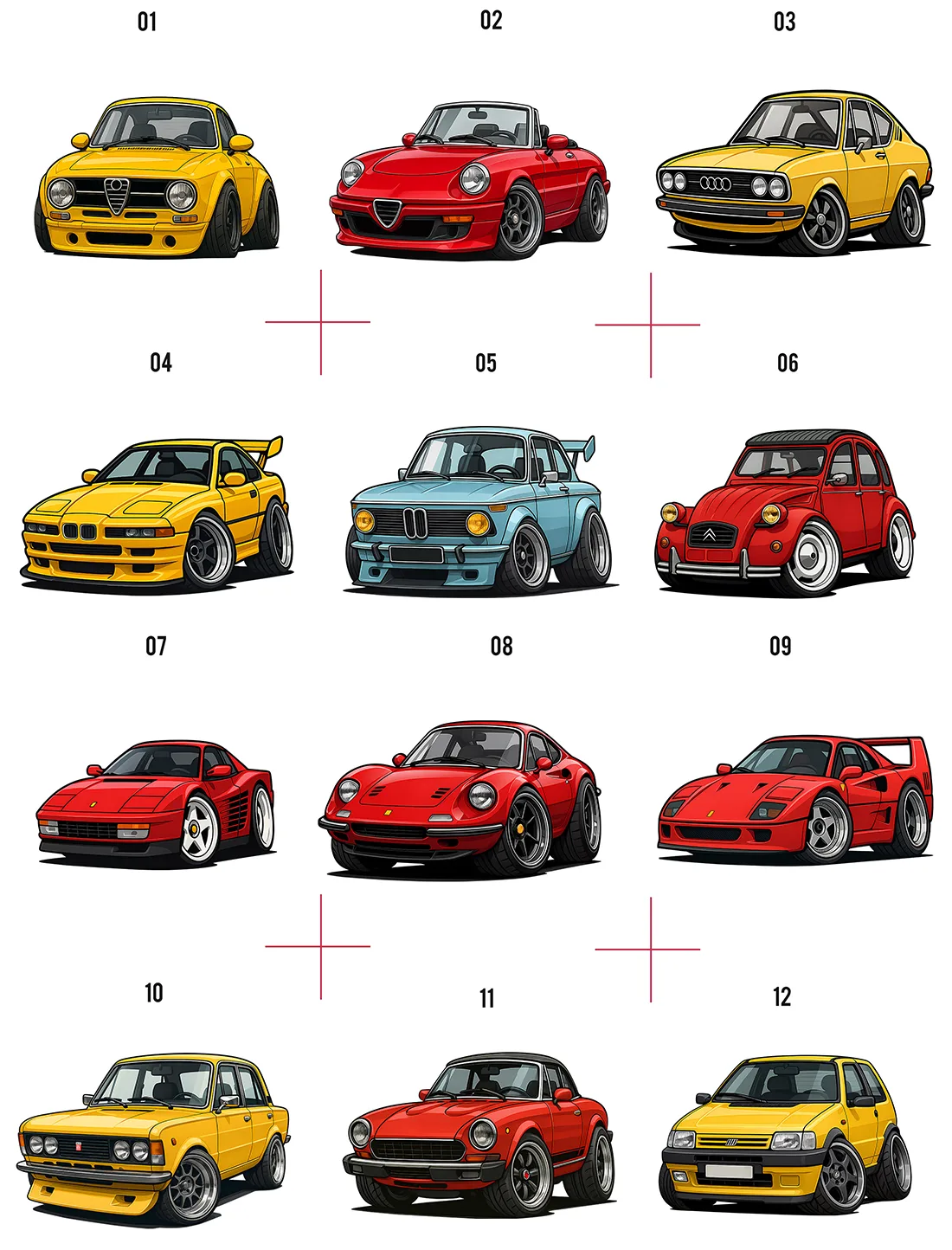 Zabytkowe samochody europejskie grafiki PNG Retro Auta