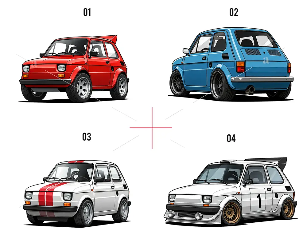 Polski Maluch Auto Tunning Nowy Grafiki Png Klasyk Ikona Moto
