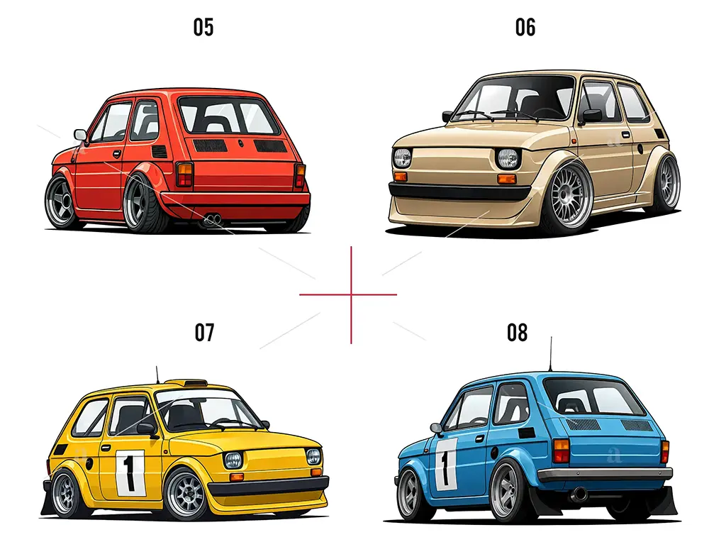 Samochód Ikona Polskiej Motoryzacji grafiki cliparty png do projektów