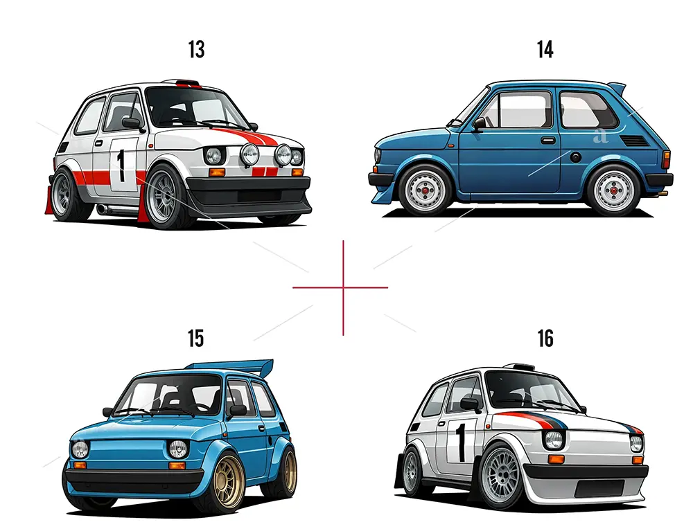 Polski Maluch Auto Tunning Nowy Grafiki Png Klasyk Ikona Moto