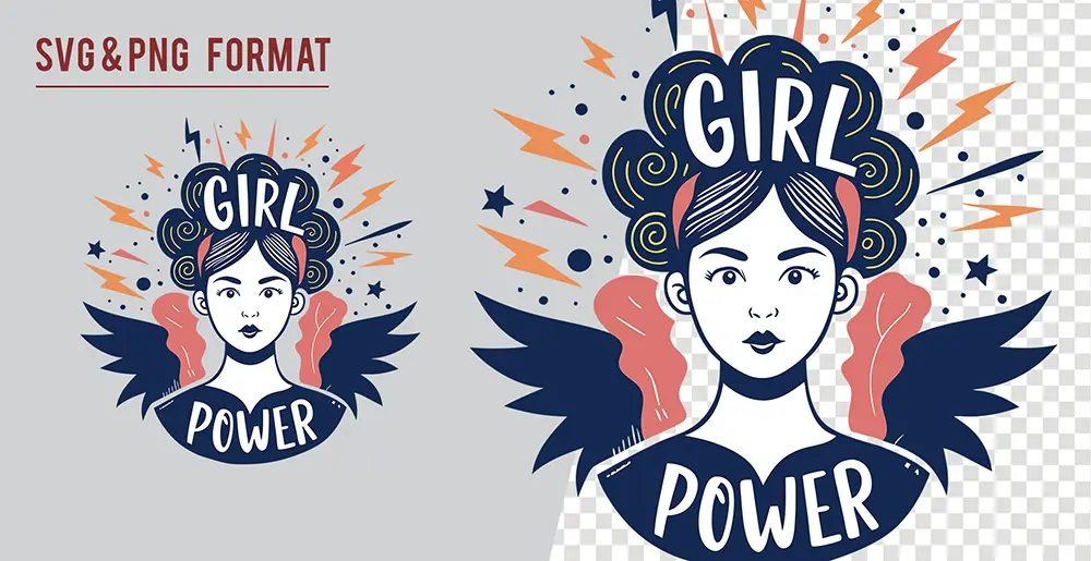 Kliparty Girl Power SVG – Siła Kobiet w Projektach Wektorowe Grafiki