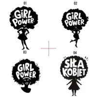 Kliparty Girl Power SVG – Siła Kobiet w Projektach Wektorowe Grafiki