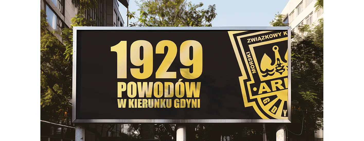grafiki reklamowe tworzenie ai arka gdynia baner kibic projekt