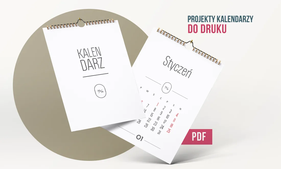 Pobierz kalendarz 2026 PDF - Uniwersalny szablon A4 do wydruku