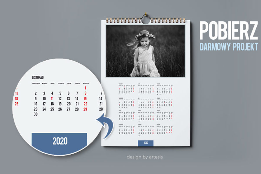 Darmowy projekt fotokalendarza 2020 – zrób go sam!