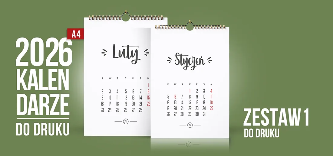Kalendarz 2026 do druku – 12 miesięcy w formacie A4 PDF Kalendarz 2026 do druku – 12 miesięcy w formacie A4 PDF
