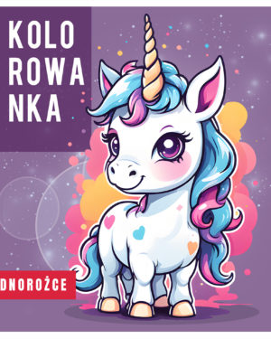 Kolorowanka Jednorożec do druku online pdf małe jednorożce do wydrukowania