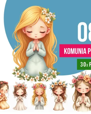 Kliparty Modlitwa PNG 300DPI do Pobrania! Zestaw Grafik 08