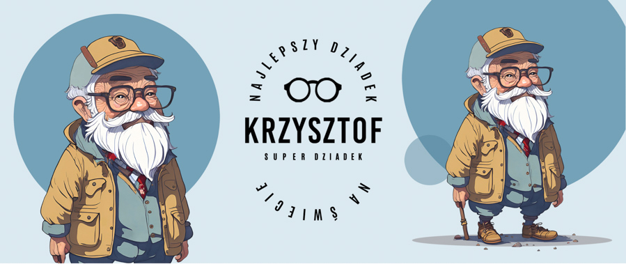 Kreator online: Projektuj kubki na Dzień Dziadka darmowe szablony