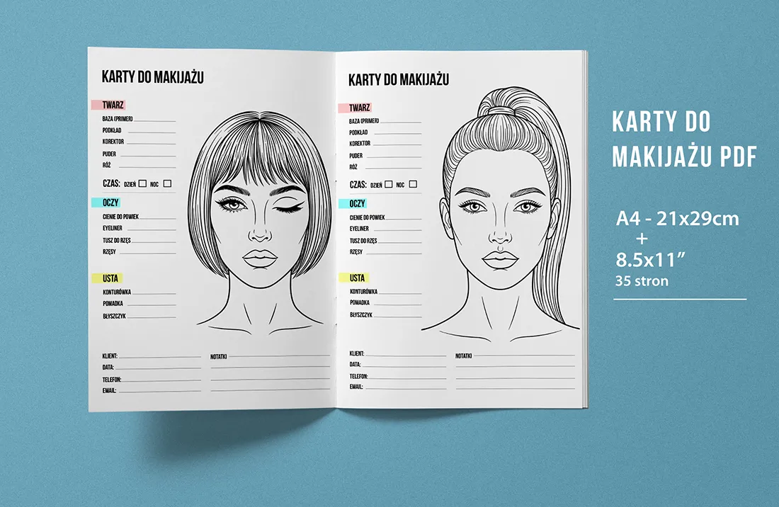 makijaz makeup szablony pdf do druku trening konsultacja beauty