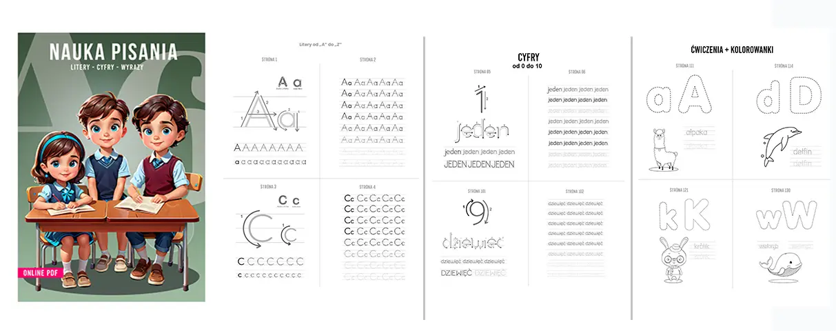 nauka pisania edukacyjne zabawy dla dzieci