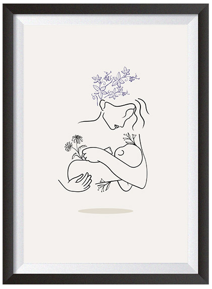 mama z dzieckiem plakat dzień mamy projekt matka z niemowlakiem narodziny dziecka