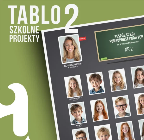 Tablo Szkolne Wzory Dvd 2 Klasowe i Absolwentów szablony A2